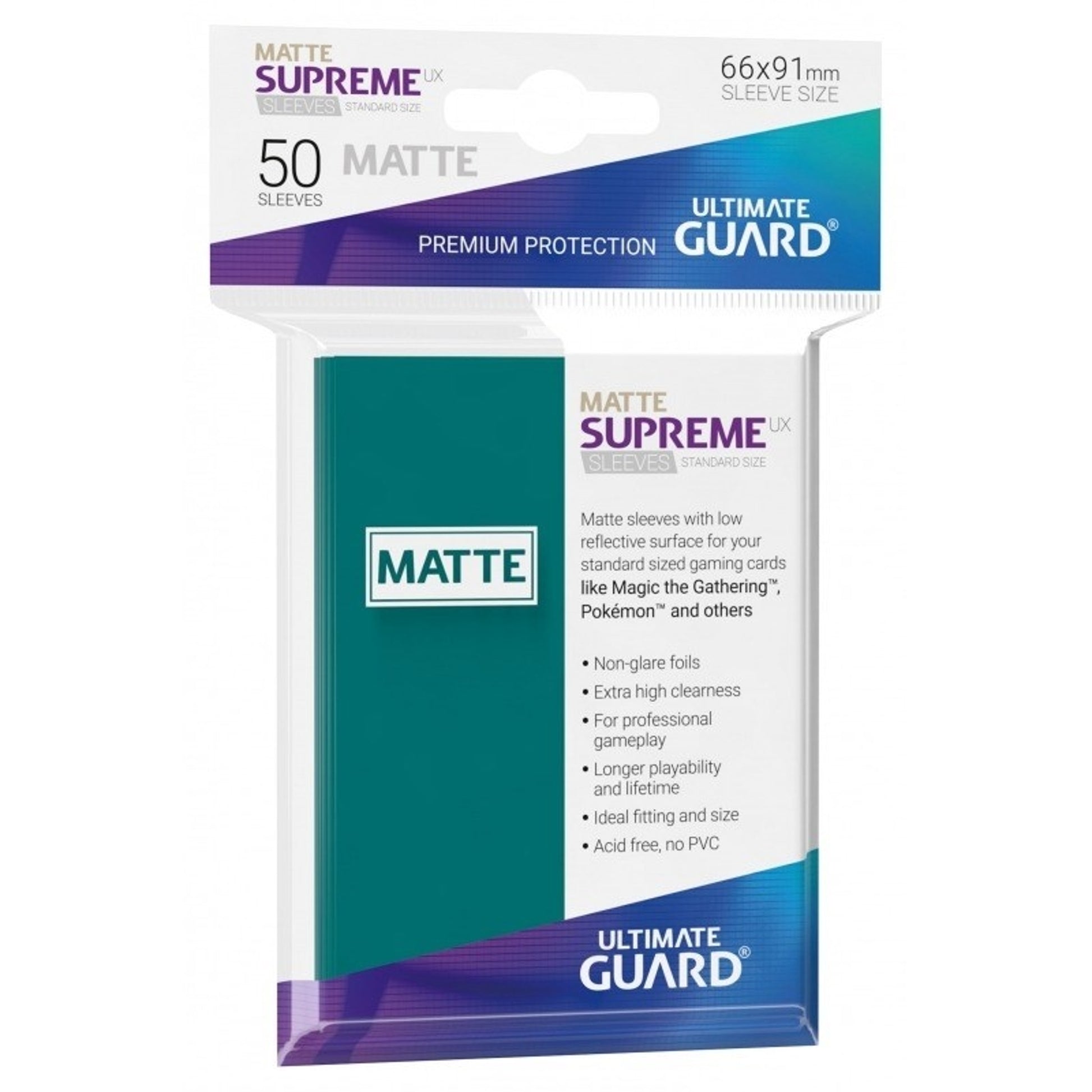 Image for Matte Sleeve - Supreme UX Sleeves Petrol (50-Pack) - Card Sleeves