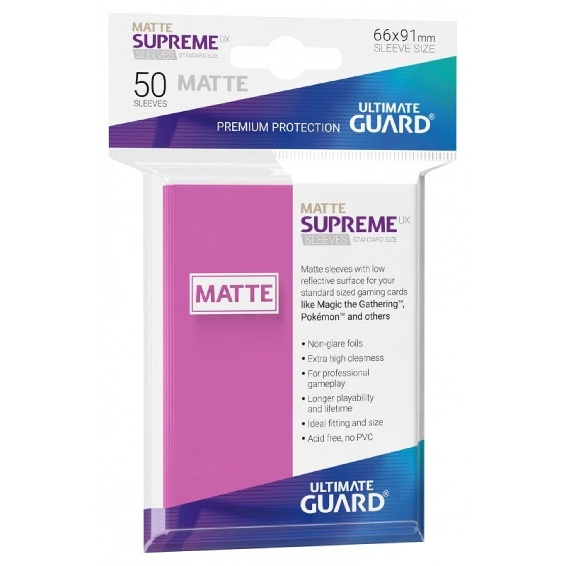 Image for Matte Sleeve - Supreme UX Sleeves Pink (50-Pack) - Card Sleeves
