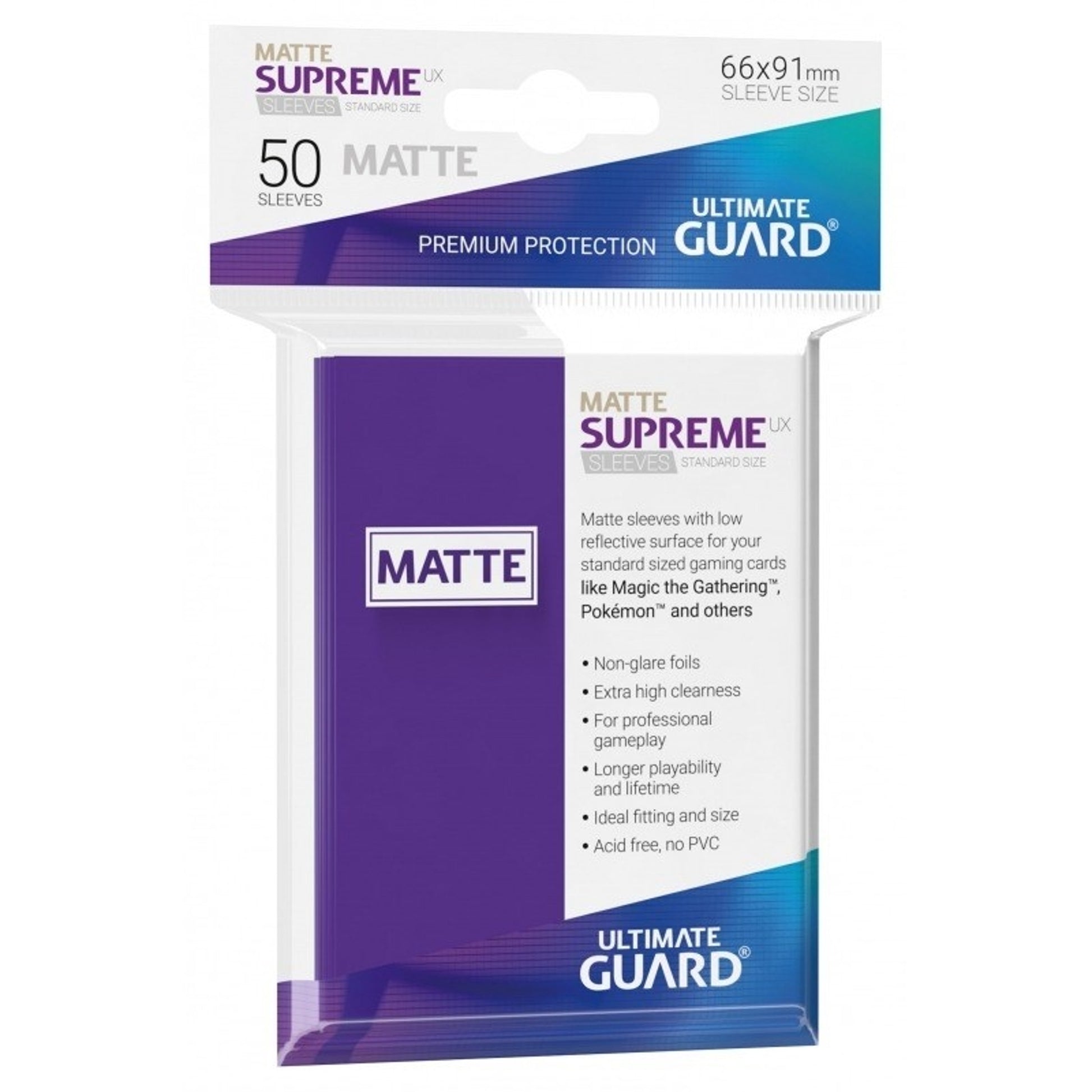 Image for Matte Sleeve - Supreme UX Sleeves Purple (50-Pack) - Card Sleeves