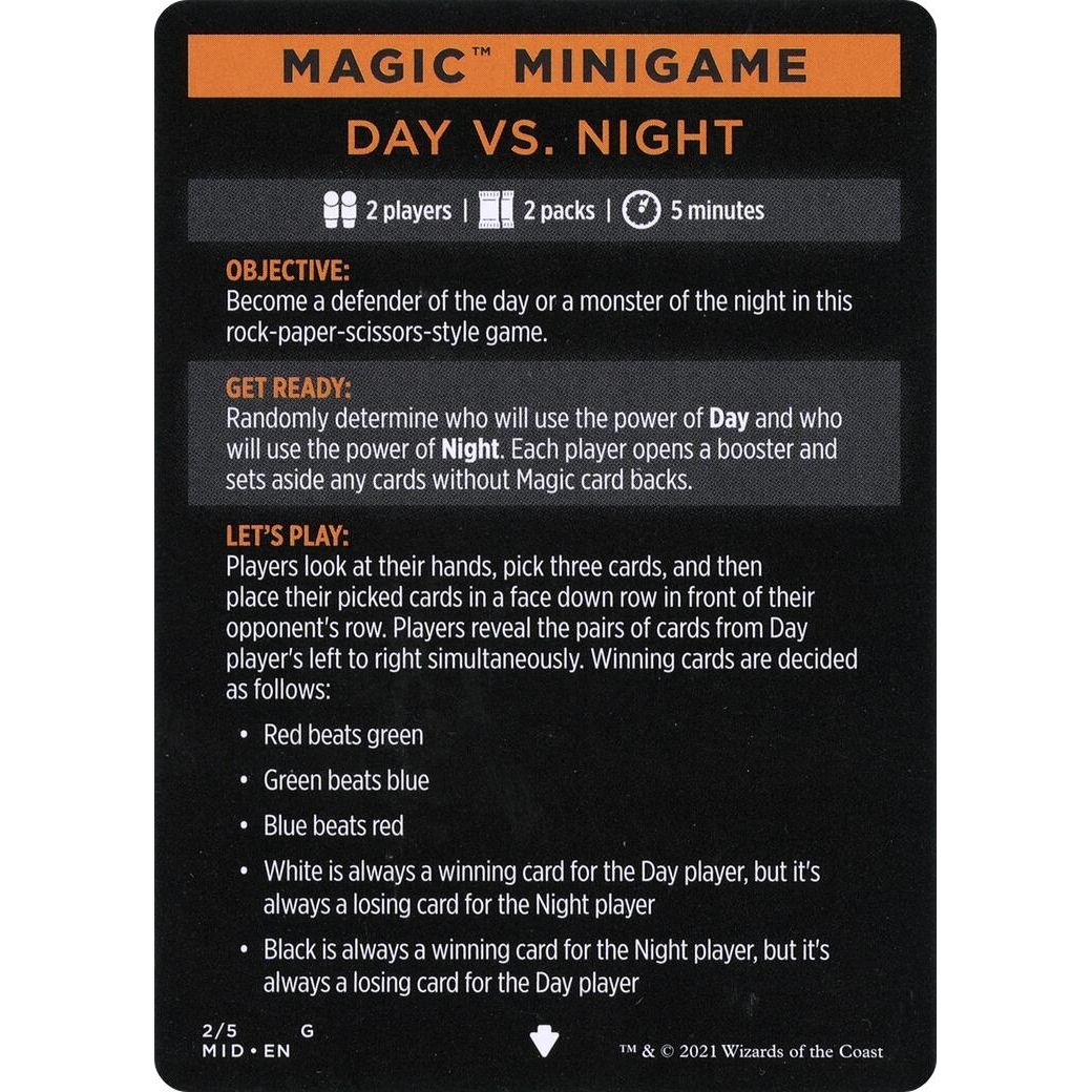 Image for Magic Minigame: Day Vs. Night (2) (MID) - Magic: The Gathering