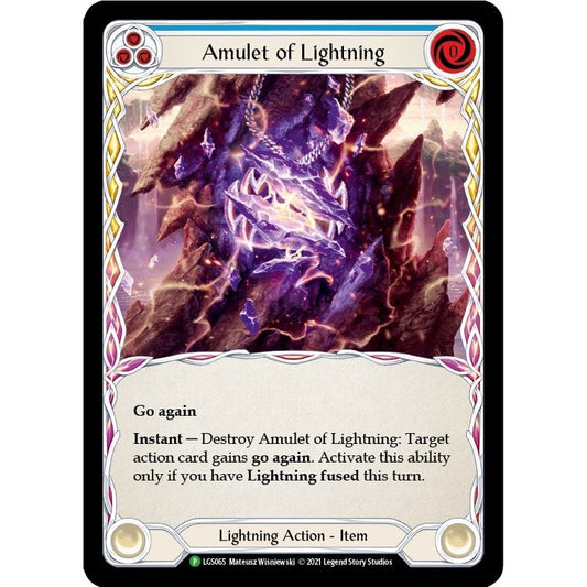 Image for Amulet of Lightning - LGS065 (LGS065) (PR) - Flesh and Blood TCG