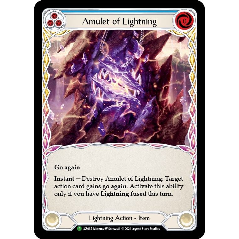Image for Amulet of Lightning - LGS065 (LGS065) (PR) - Flesh and Blood TCG