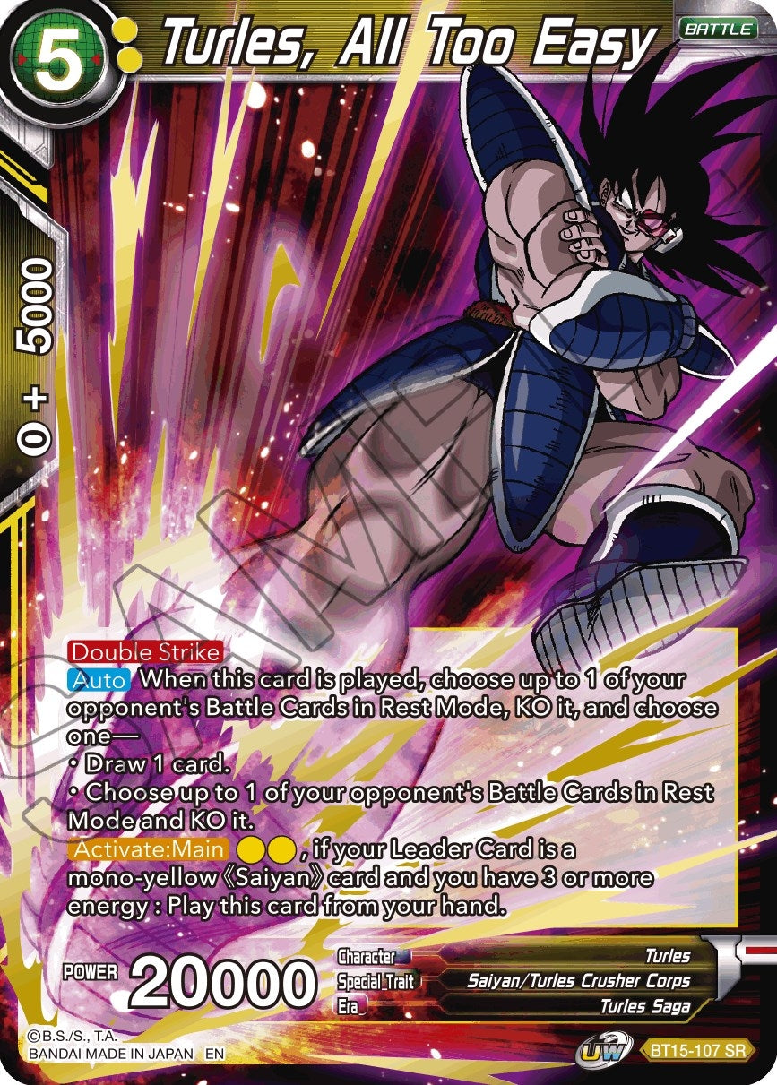 Image for Turles, All Too Easy (BT15-107) (DBS-B15) - Dragon Ball Super: Masters