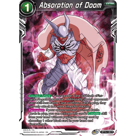 Image for Absorption of Doom (BT15-138) (DBS-B15) - Dragon Ball Super: Masters