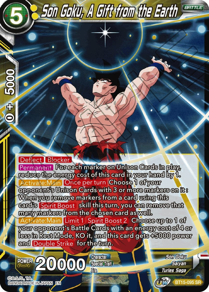 Image for Son Goku, A Gift from the Earth (BT15-095) (DBS-B15) - Dragon Ball Super: Masters