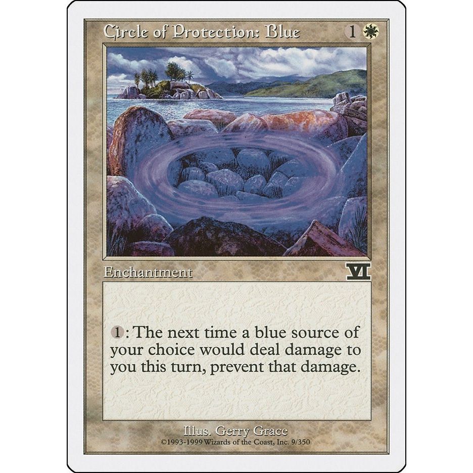Image for Circle of Protection: Blue (9) (6ED) - Magic: The Gathering