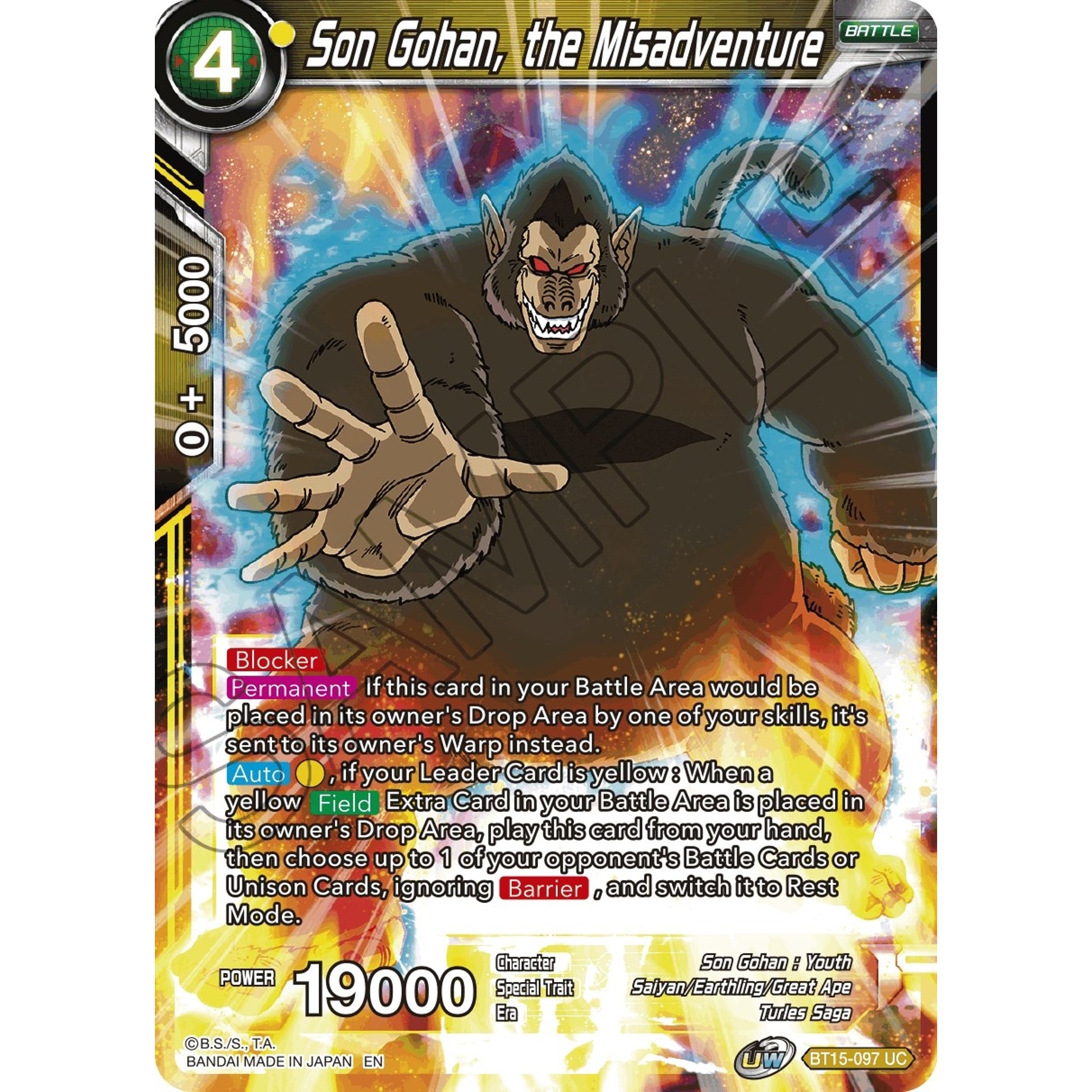 Image for Son Gohan, the Misadventure (BT15-097) (DBS-B15) - Dragon Ball Super: Masters