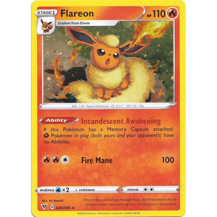 Image for Flareon - 026/185 (Cosmos Holo) (026/185) (MCAP) - Pokemon