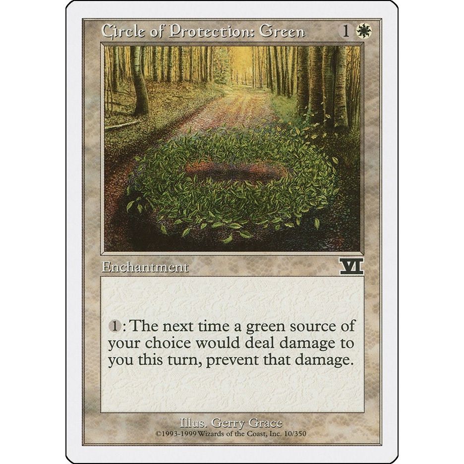 Image for Circle of Protection: Green (10) (6ED) - Magic: The Gathering