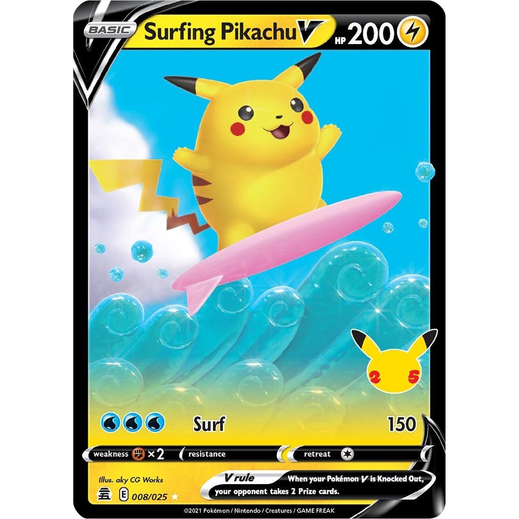 Image for Surfing Pikachu V (008/025) (CLB) - Pokemon