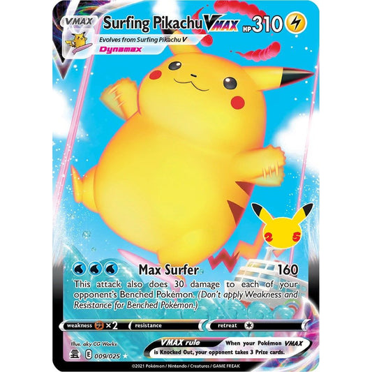 Image for Surfing Pikachu VMAX (009/025) (CLB) - Pokemon