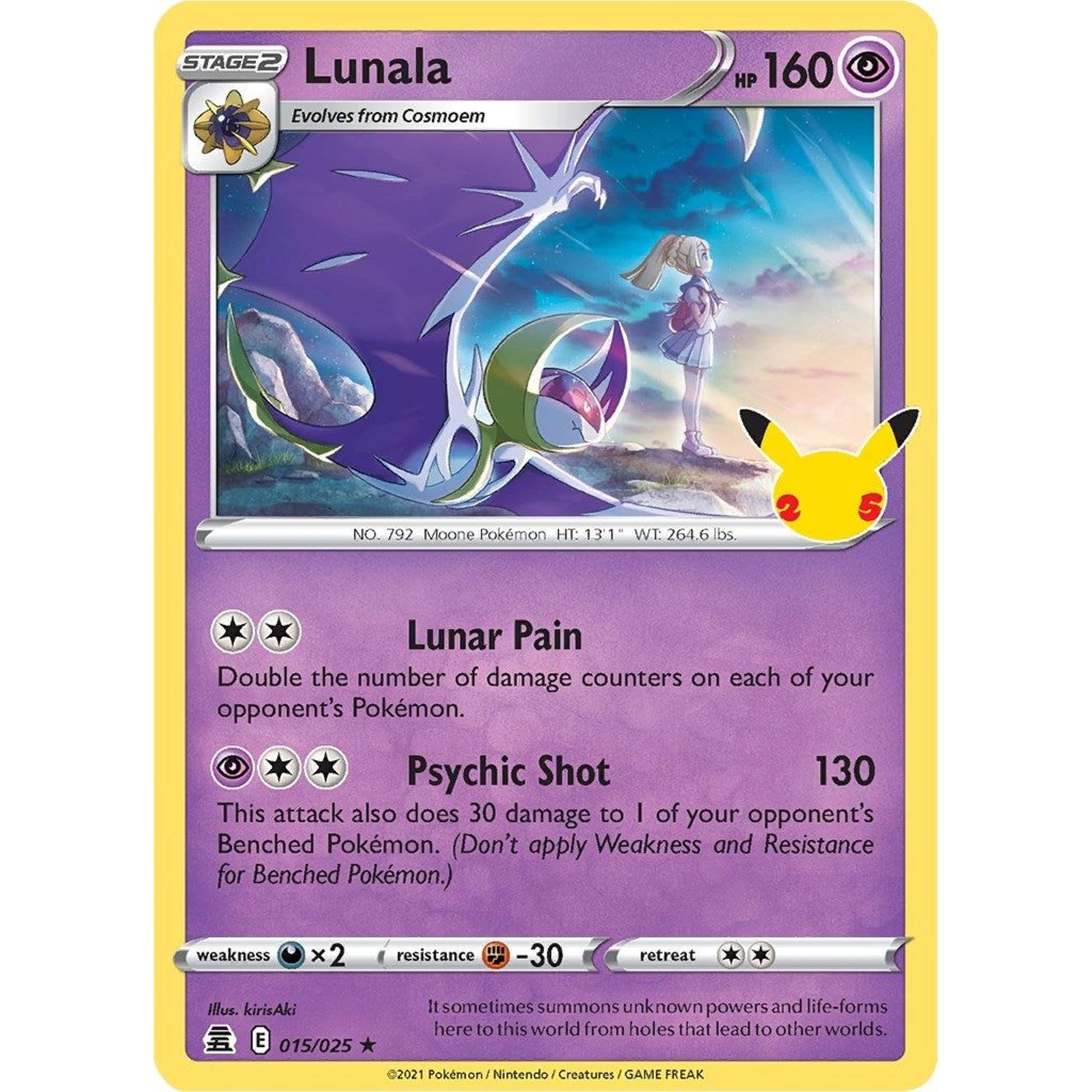 Image for Lunala (015/025) (CLB) - Pokemon