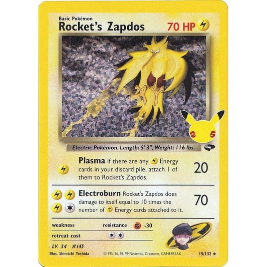 Image for Rocket's Zapdos (15/132) (CCC) - Pokemon