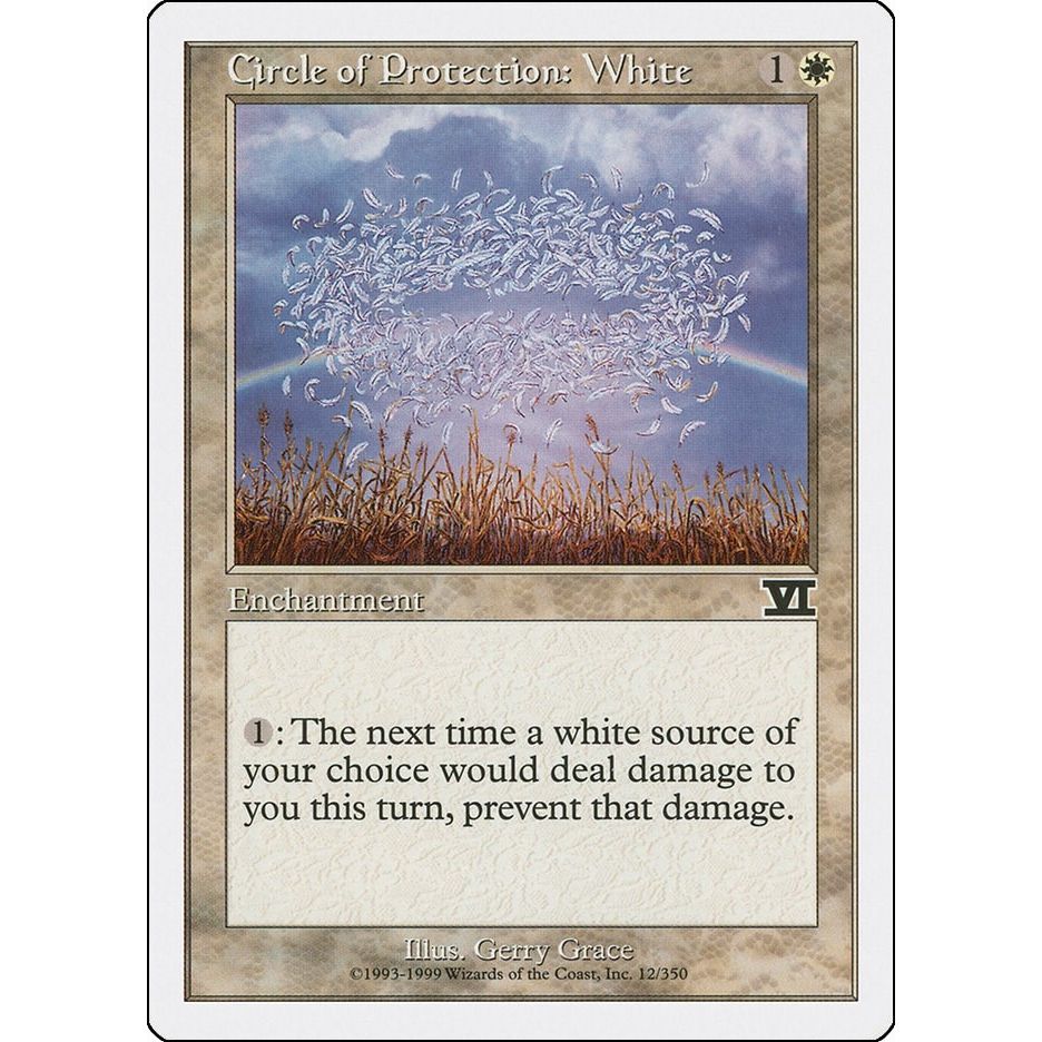 Image for Circle of Protection: White (12) (6ED) - Magic: The Gathering