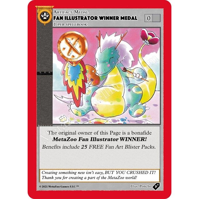 Image for Fan Illustrator Winner Medal (MEDALS) - MetaZoo