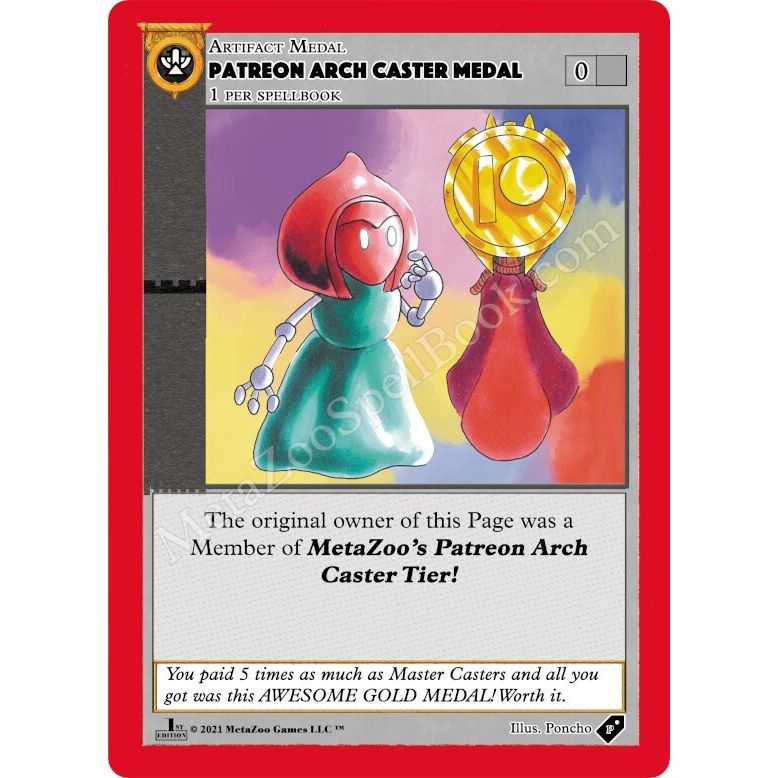 Image for Patreon Arch Caster Medal (MEDALS) - MetaZoo
