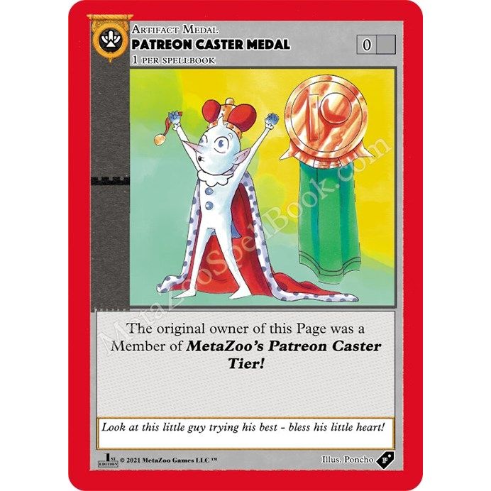 Image for Patreon Caster Medal (MEDALS) - MetaZoo