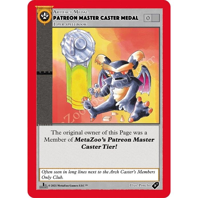 Image for Patreon Master Caster Medal (MEDALS) - MetaZoo