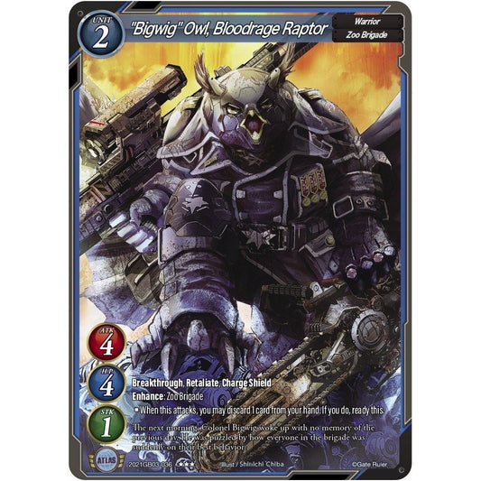 Image for "Bigwig" Owl, Bloodrage Raptor (2021GB03-036) (GB03) - Gate Ruler
