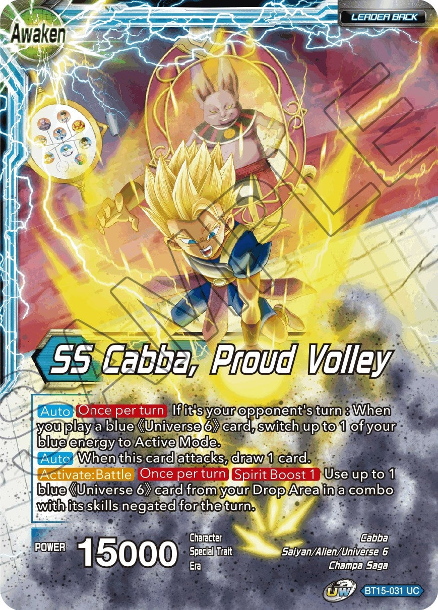 Image for Cabba // SS Cabba, Proud Volley (BT15-031) (DBS-B15) - Dragon Ball Super: Masters