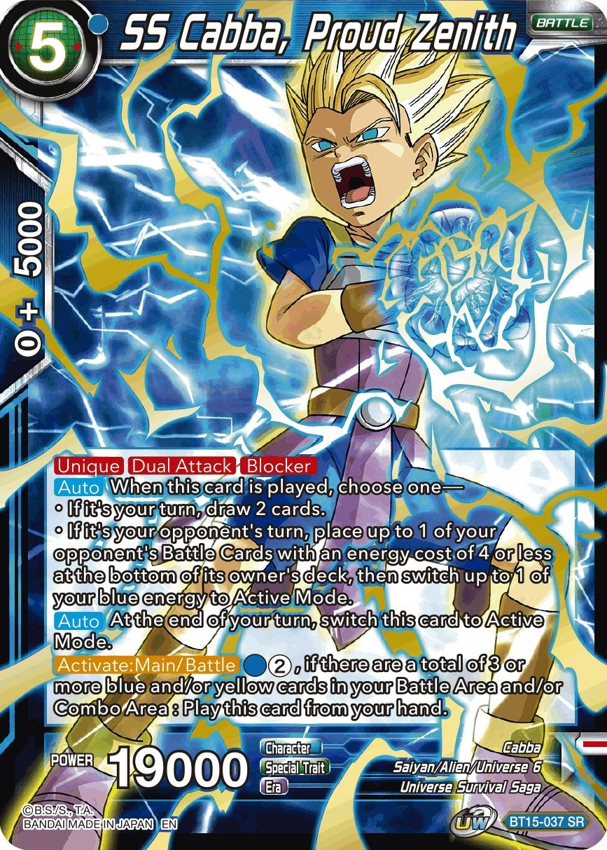 Image for SS Cabba, Proud Zenith (BT15-037) (DBS-B15) - Dragon Ball Super: Masters
