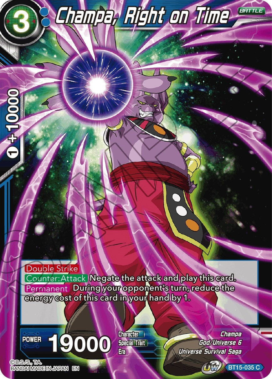 Image for Champa, Right on Time (BT15-035) (DBS-B15) - Dragon Ball Super: Masters