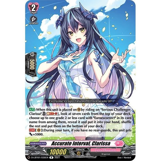 Image for Accurate Interval, Clarissa (D-LBT01/036EN) (D-LBT01) - Cardfight Vanguard