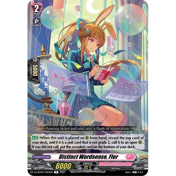 Image for Distinct Wordsense, Flor (D-LBT01/043EN) (D-LBT01) - Cardfight Vanguard