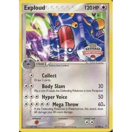 Image for Exploud - 3/106 (National Championships) (003/109) (PR) - Pokemon