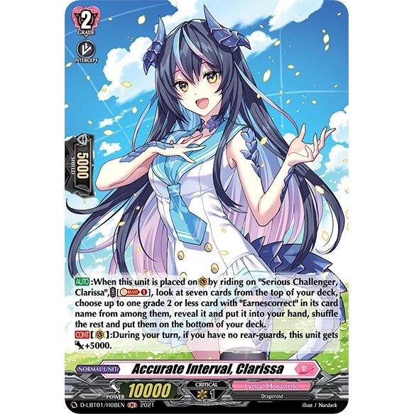 Image for Accurate Interval, Clarissa (Holo) (D-LBT01/H08EN) (D-LBT01) - Cardfight Vanguard