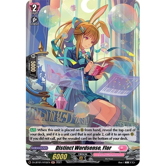 Image for Distinct Wordsense, Flor (Holo) (D-LBT01/H15EN) (D-LBT01) - Cardfight Vanguard