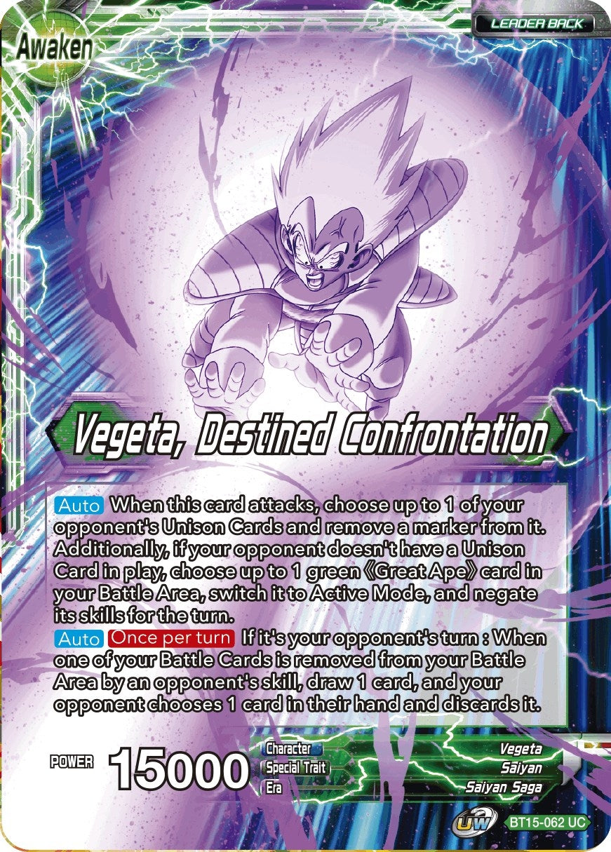 Image for Vegeta // Vegeta, Destined Confrontation (BT15-062) (DBS-B15) - Dragon Ball Super: Masters