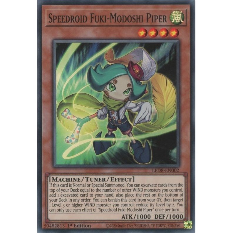 Image for Speedroid Fuki-Modoshi Piper (LED8-EN002) (LED8) - YuGiOh