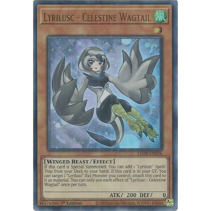 Image for Lyrilusc - Celestine Wagtail (LED8-EN036) (LED8) - YuGiOh
