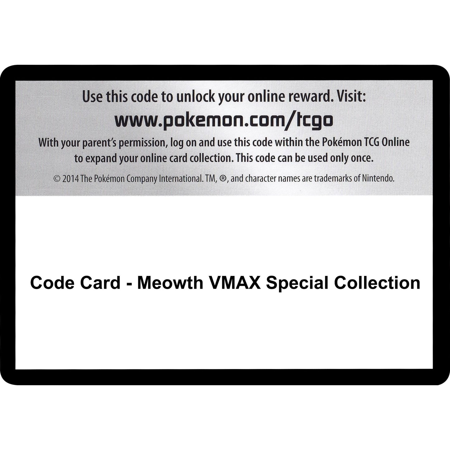 Image for Code Card - Meowth VMAX Special Collection (MCAP) - Pokemon