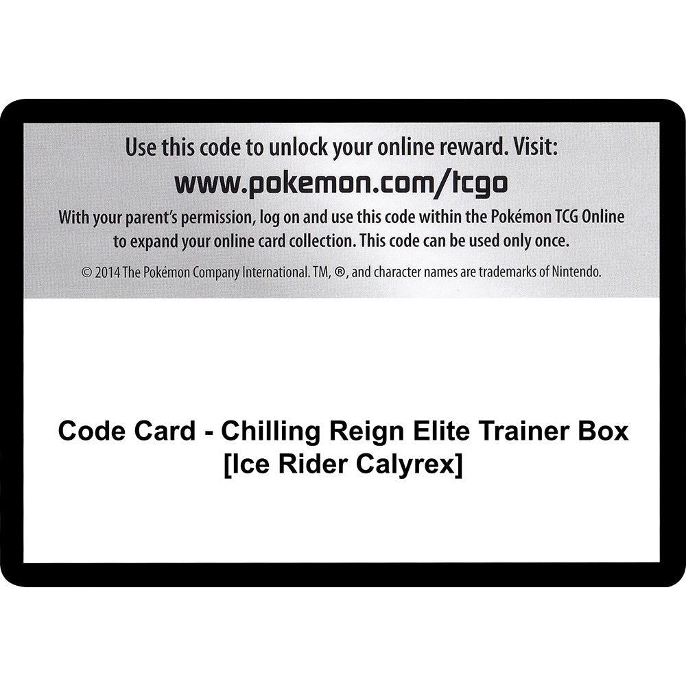 Image for Code Card - Chilling Reign Elite Trainer Box [Ice Rider Calyrex] (SWSH06) - Pokemon