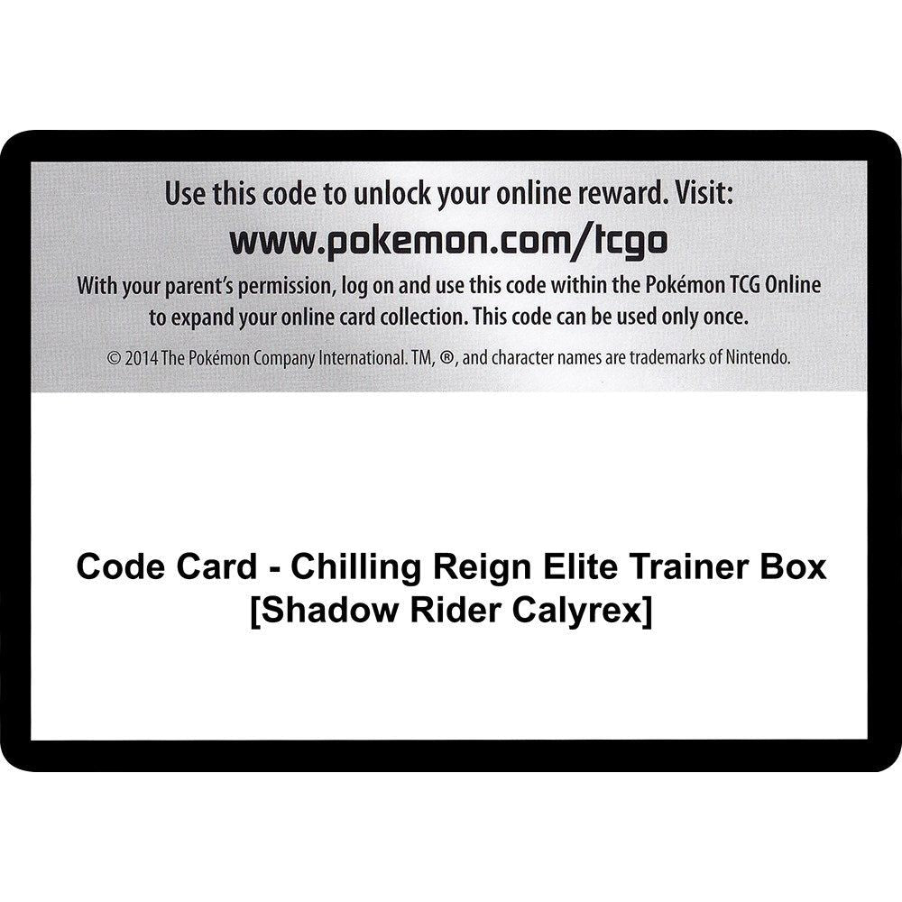 Image for Code Card - Chilling Reign Elite Trainer Box [Shadow Rider Calyrex] (SWSH06) - Pokemon