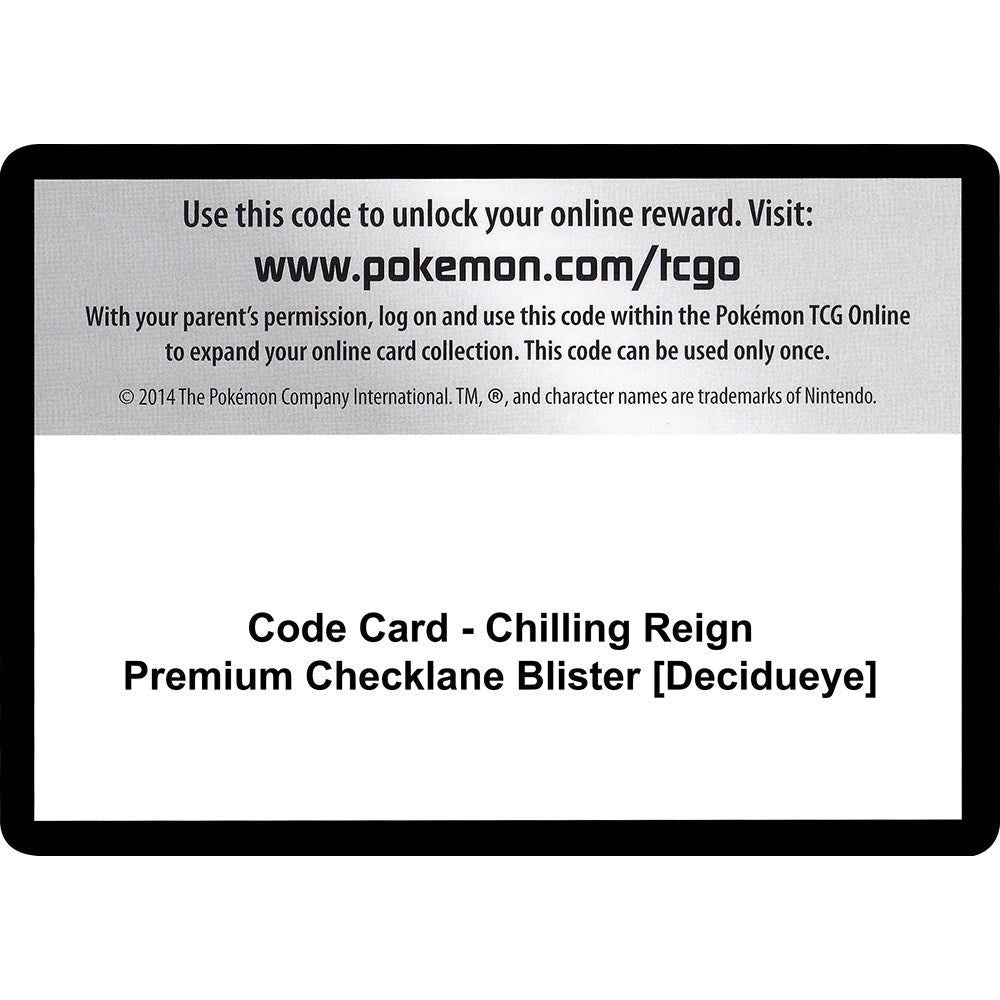 Image for Code Card - Chilling Reign Premium Checklane Blister [Decidueye] (SWSH06) - Pokemon