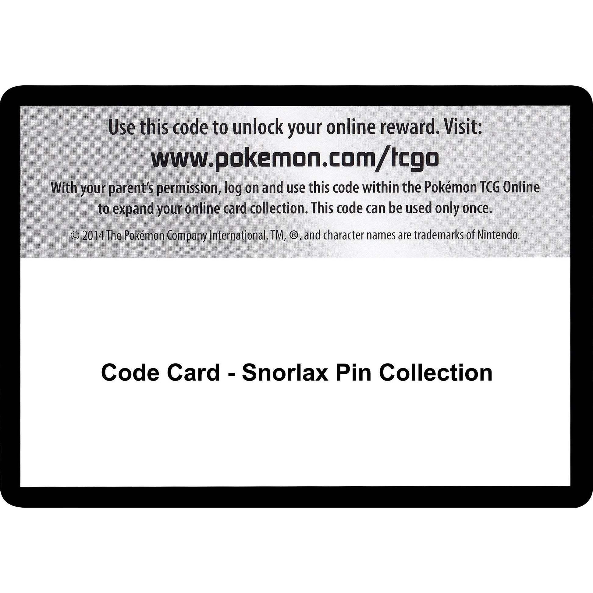 Image for Code Card - Snorlax Pin Collection (SWSH01) - Pokemon