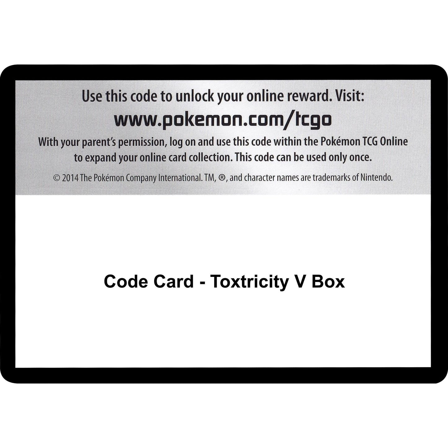 Image for Code Card - Toxtricity V Box (SWSH01) - Pokemon