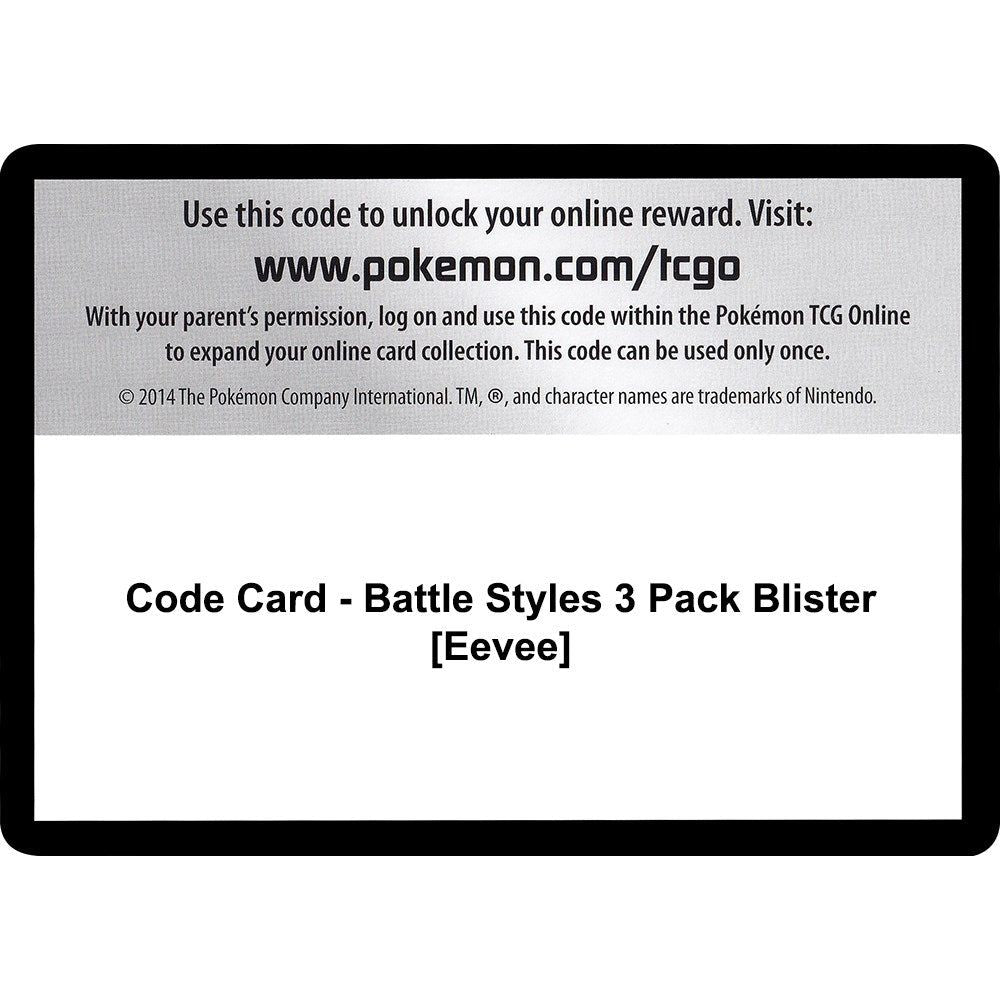 Image for Code Card - Battle Styles 3 Pack Blister [Eevee] (SWSH05) - Pokemon