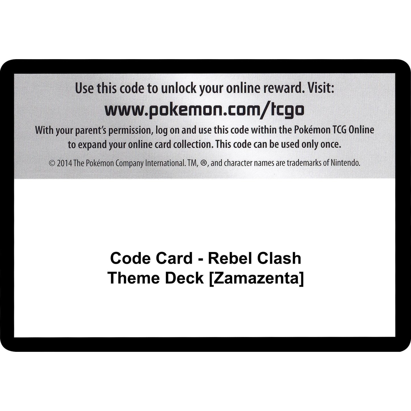 Image for Code Card - Rebel Clash Theme Deck [Zamazenta] (SWSH02) - Pokemon