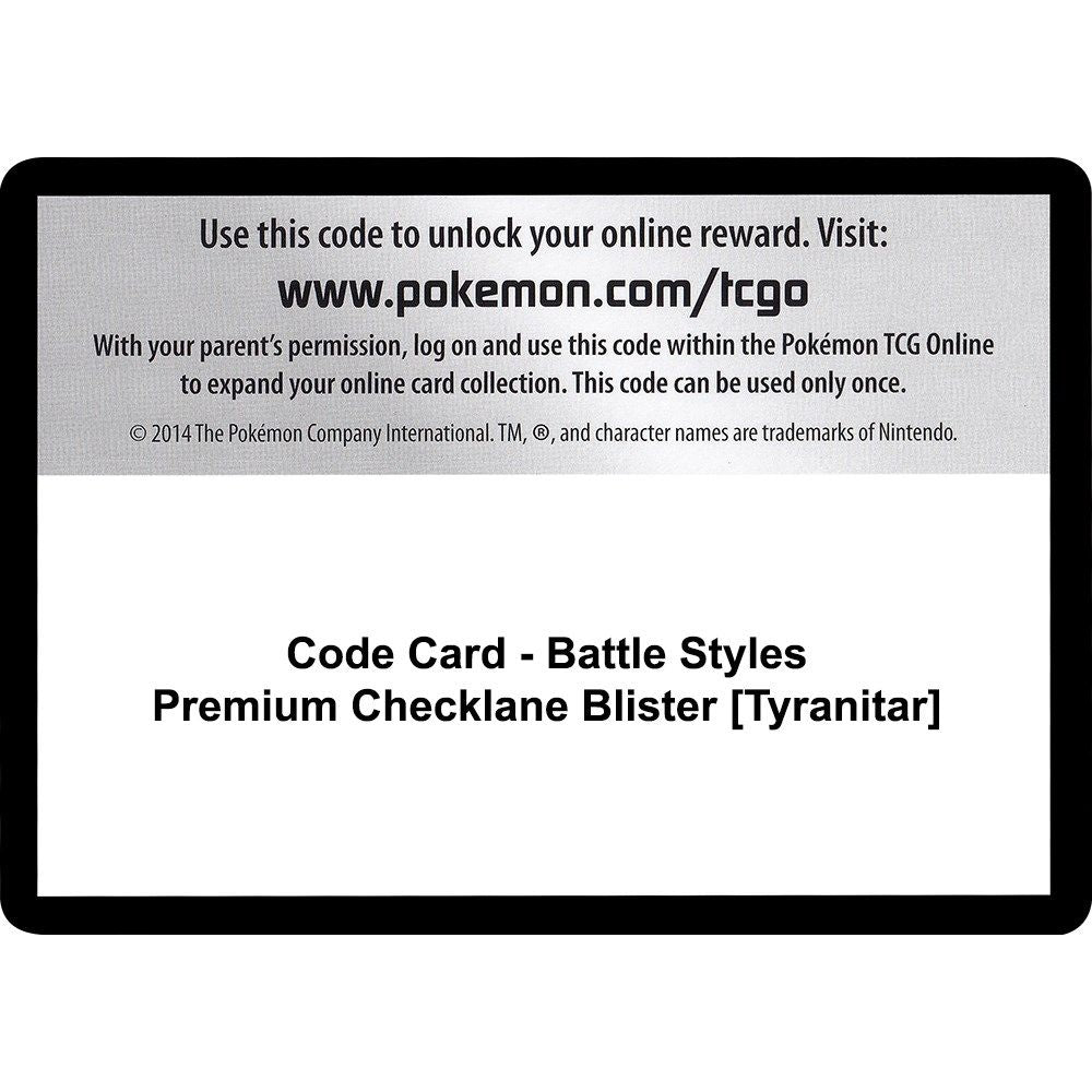 Image for Code Card - Battle Styles Premium Checklane Blister [Tyranitar] (SWSH05) - Pokemon