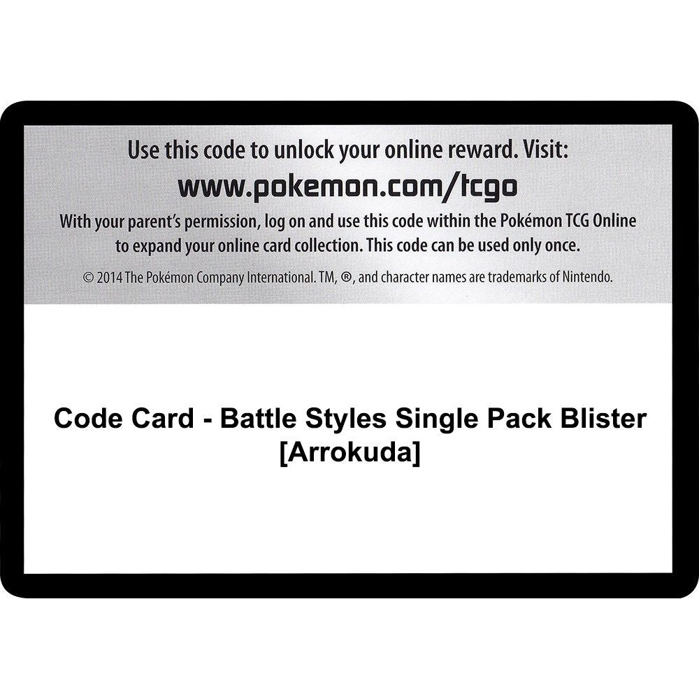 Image for Code Card - Battle Styles Single Pack Blister [Arrokuda] (SWSH05) - Pokemon