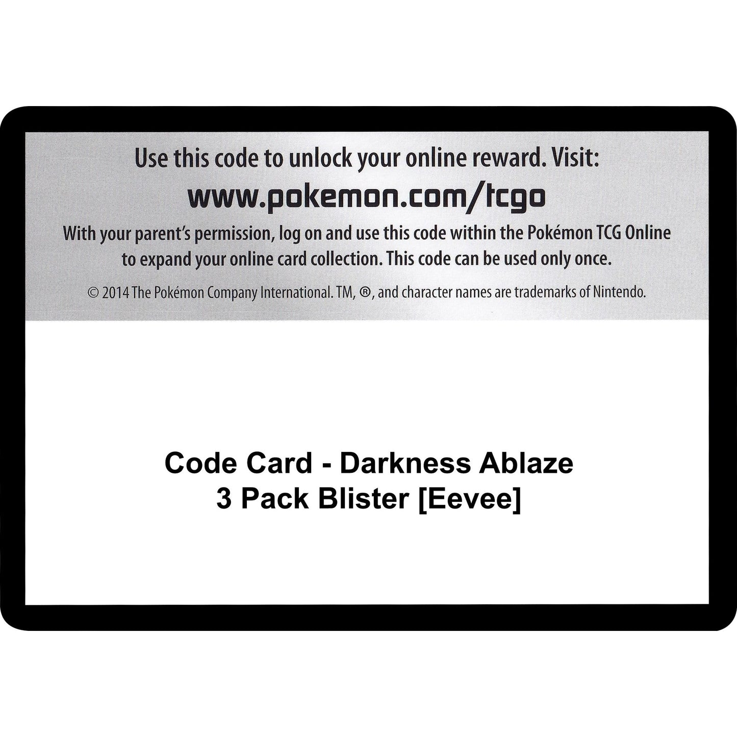 Image for Code Card - Darkness Ablaze 3 Pack Blister [Eevee] (SWSH03) - Pokemon