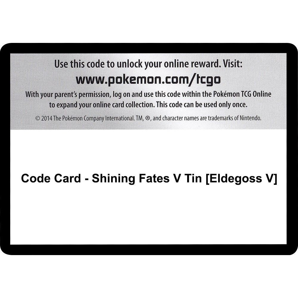 Image for Code Card - Shining Fates V Tin [Eldegoss V] (SHF) - Pokemon