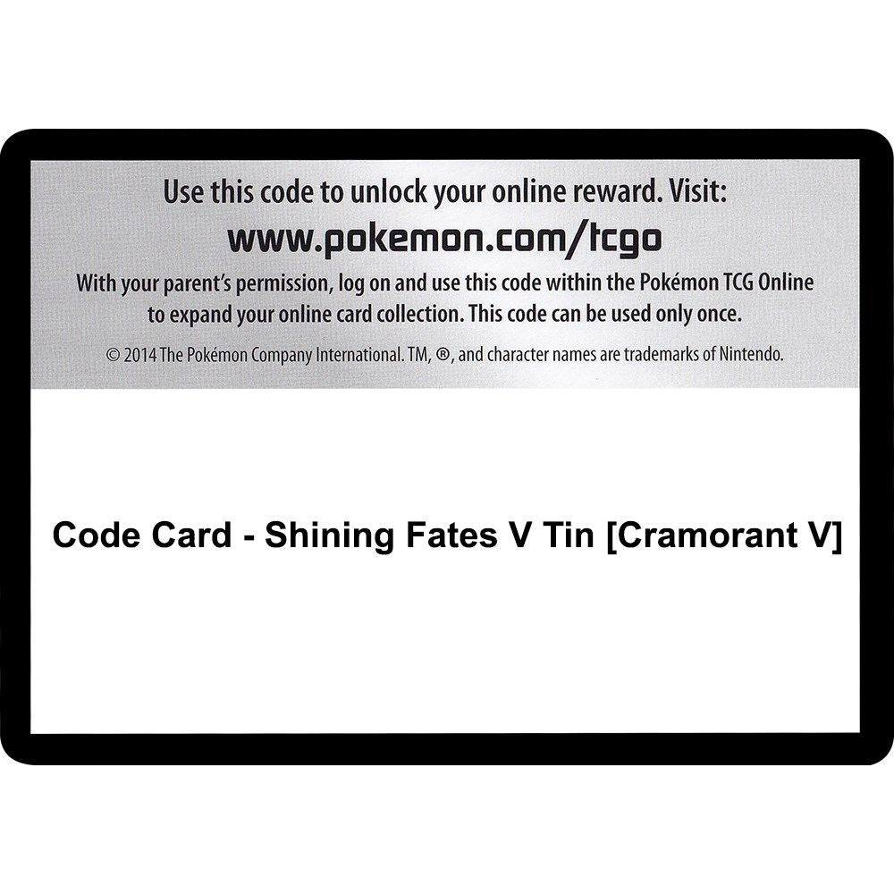 Image for Code Card - Shining Fates V Tin [Cramorant V] (SHF) - Pokemon