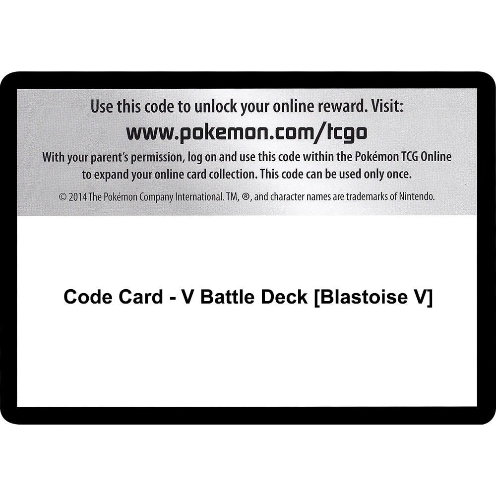 Image for Code Card - V Battle Deck [Blastoise V] (MCAP) - Pokemon