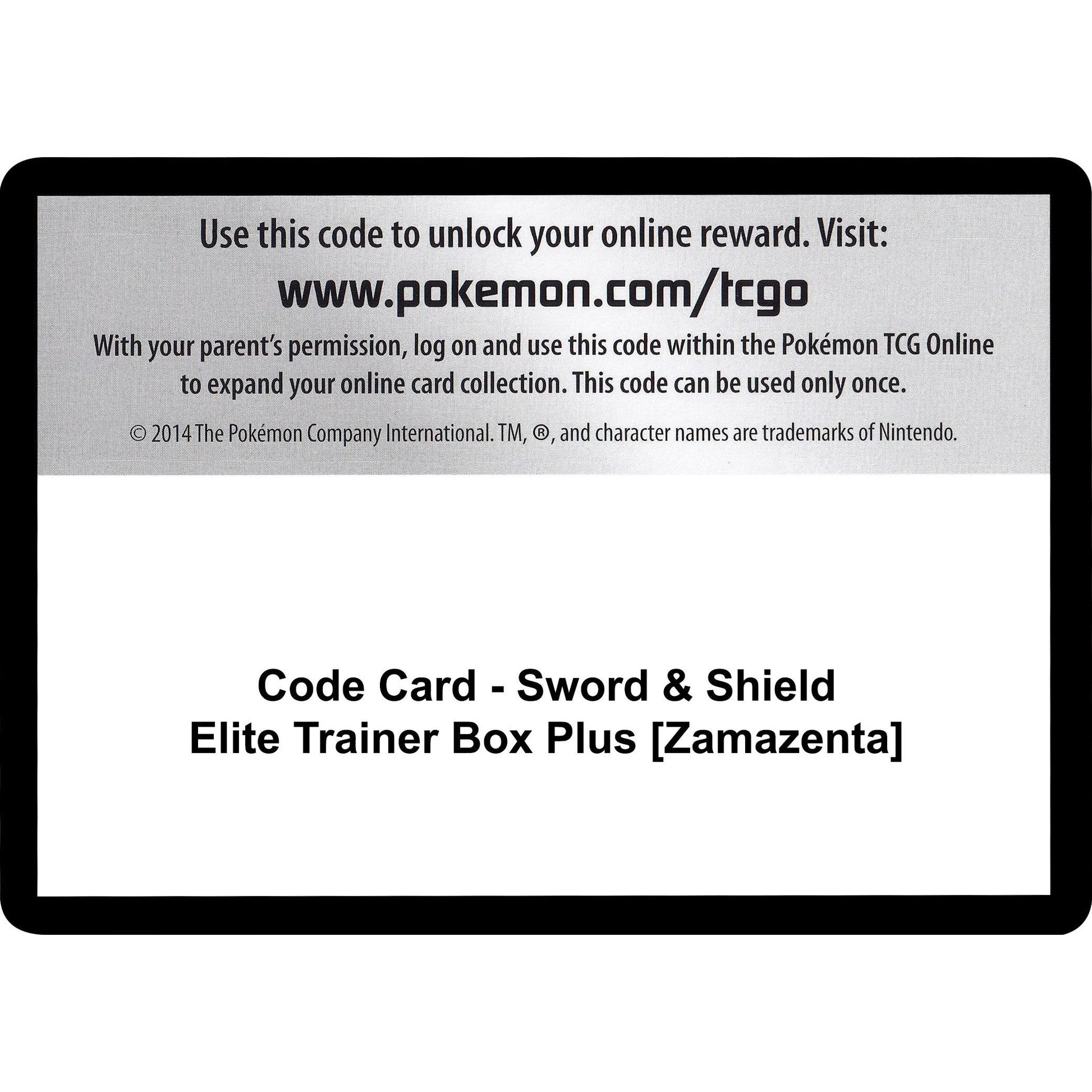 Image for Code Card - Sword & Shield Elite Trainer Box Plus [Zamazenta] (SWSH04) - Pokemon
