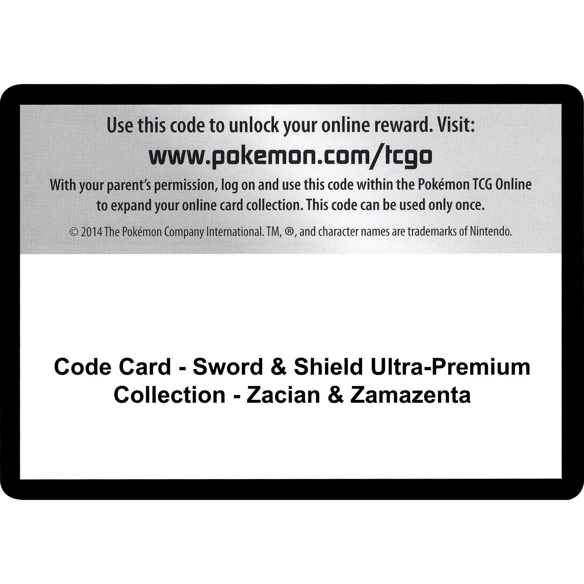 Image for Code Card - Sword & Shield Ultra-Premium Collection - Zacian & Zamazenta (MCAP) - Pokemon